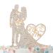 Mr and Mrs Cake Topper Rhinestone Crystal Metal Love Wedding Cake Topper Funny Bride and Groom Gold Mr-gold
