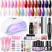 COSCELIA GENN GEL starter set with 80W UV/LED nail lamp 15 colors gel nails Set 3 colies poly nail gel electrical nail cutter gel nail polish starter set nail art system for at home 10pcs 04