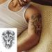 Oottati 2 Sheets Waterproof Fake Temporary Tattoos Sticker - Grey Lion Arm Thigh Leg - Buy Online on GoSupps.com