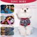 TONY HOBY Black Flower Dog Pajamas | 4-Legged Jumpsuit Onesies for Small Medium Dogs | All Seasons Wear | Size Medium - Buy Online on GoSupps.com