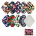 Reusable Cloth Sanitary Napkin Super Absorbency Organic Bamboo Hygiene Cloth Pads Washable Menstrual Panty Liners Pads with Storage Bags Full Organic Bamboo