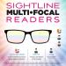 Buy Sightline 6002 Progressive Multi-Focus Reading Glasses - Lightweight Semi-Rimless Gunmetal - Magnification 1.50 | International Shipping Available - Buy Online on GoSupps.com