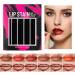 Lipliner Discoloration Peel Off Lipliner Pencil Set 6 Pieces Long Lasting Intensely Pigmented for Women Girls Family and Girlfriends - Buy Online on GoSupps.com