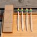 Luckxing Charcoal Toothbrushes - Soft Coal Reusable Bamboo Brushes for Travel | 4 Colors for Camping & Picnics - Buy Online on GoSupps.com