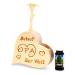 Stone pine fragrance set heart with hand-carved stone pine edelweiss Best Grandpa in the World + organic stone pine oil (10ml)