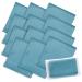 Microfiber Cleaning Cloths (6"x7") 12 Pack in Individual Vinyl Pouch | Glasses Cleaning Cloth for Eyeglasses Phone Screens Electronics Camera Lens Cleaner (12 Pack - Blue)
