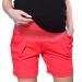 Mija - Maternity Shorts Pants Trousers with Over Bump Panel 1047 6 Red