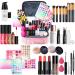 Professional Makeup Set MKNZOME Luxurious Makeup Starter Kit With Cosmetic Bag Travel Make Up Gift Set for Women Birthday Xmas Full Sized Eyeshadow Foundation Lip Gloss Concealer Makeup Brush 32 pcs A