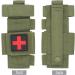 Yoncono Tactical Tourniquet Holder - Portable Military First Aid Equipment & Storage Bag for Trauma Scissors - #2 Army Green - Buy Online on GoSupps.com