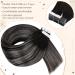 Hetto Real Hair Tape-In Extensions Black Silver - Smooth Remy Balayage 45cm 50g #1B/Silver/1B - International Shipping Available - Buy Online on GoSupps.com
