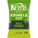Kettle Brand Potato Chips, Krinkle Cut, Dill Pickle Kettle Chips, 7.5 Oz