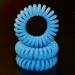 Miya 3 Set High-Quality Sky Blue Hair Ties | Elastic Telephone Cable & Mini Spiral Hair Accessories - Buy Online on GoSupps.com