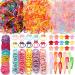 1700 Pieces Elastic Hair Ties for Girls Hair Bands Clips Mini Hair Kit Girl Hair Rope Small Girls Hair Accessories Rubber Bands Snap Clips for Women Girl Teens Children