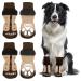 Eyein 2 pairs double-sided anti-slip socks for dogs soft dog socks Pfot protection with adjustable Velcro fastener for hardwood floors indoors brown L l brown (2 pairs)