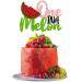 1 Pack Watermelon Cake Topper One in a Melon Cake Pick Watermelon First Birthday Baby Girl 1st Birthday Party Cupcake Decoration Supplies G 1pc