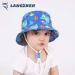 LANGZHEN Beach Sun Protection Hat for Girls | Adjustable Wide Brim Toddler Kids Play Hat | Blue-Whale Design | 4-8 Years - Buy Online on GoSupps.com