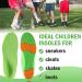 Ailaka Kids Orthotic Arch Support Insoles for Flat Feet, Plantar Fasciitis & Heel Pain Relief - UK 7.5-8.5 Child/EU 25-26/CN 23-26 (Green) - Buy Online on GoSupps.com