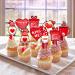 32 Pieces Valentine's Day Cupcake Toppers Love Heart Cake Decorations for Love Theme Wedding Engagement Party Favor Supplies - Buy Online on GoSupps.com