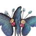 amangul Beautiful Blue for Butterfly Spring Clip Hairpin Hair Clips Hair Barrette onytail Hair Clip for Friend Birthday - Buy Online on GoSupps.com