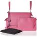 Leather Crossbody Baby Diaper Bag | Multifunctional Baby Bags for Moms & Dads | Bubble Gum Pink - Rose - Buy Online on GoSupps.com