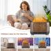 NEWYID Aromatherapy Diffuser with 5 Essential Oils, Flame Light, 3 Mist Modes, 4 Timers, Waterless Auto-Off, Dark Wood Essential Oil Diffuser for Home - Buy Online on GoSupps.com
