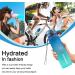 Uzspace Leak-Proof Children's Drinking Bottle - 500ml 800ml 1L Tritan & BPA-Free Sports Water Bottle in Blue-Green Gradient - Perfect for Kids & Active Lifestyles - Buy Online on GoSupps.com