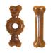 Nylabone Puppy Chew Toy Twin Pack - Puppy Chew Toys for Teething - Puppy Supplies - Chicken Flavor Medium/Wolf (2 Count) medium -sized
