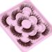 Newcally D04 Russian Brown 20mm Strip Lashes - Fluffy Mink D Curl False Eyelashes for Natural, Colored Brown Volume - Soft and Long-lasting - Buy Online on GoSupps.com