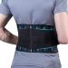 Back Brace With 6 Stays For Work And Daily Life Lower Back Support Belt Women Men Waist Trainer Lumbar Decompression Band For Herniated Disc Sciatica (Color : Black Size : Medium) Medium Black