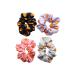 Happie Hare Scrunchies - Cotton Rounds Elastic Hair Bands - Scrunchy Hair Ties - Girls Hair Accessories - Gifts for Women (4 Pack Cat Scrunchie)