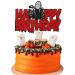 Gyufise 1Pc Horror Happy Birthday Cake Topper Glitter Horror Classic Halloween Birthday Cake Decoration for Bloody Horror Movie Halloween Theme Birthday Party Supplies Multi 2