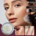 Highlight Palette Facial Palette Powder Eye Shadow Silky Texture Contouring Makeup for Women #02 - Buy Online on GoSupps.com