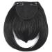 Clip In Bangs Hair Extension | Neat Front Full Fringe | Thick Straight Hairpiece for Women - Dark Black - Buy Online on GoSupps.com