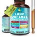 LUNG DEFENSE Herbal Extract - 8 in 1 Blend (Mullein Marshmallow OSHA Wild Cherry Elderberry Yerba Santa Olive Leaf ACV) Lung Cleanse - Respiratory & Immune System support - liquid supplement 2 OZ 2 Fl Oz (Pack of 1)