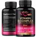 NUTRAHARMONY Vitamin B Complex - Made in USA - 11-in-1 B-Complex: B1  B2  B3  B5  B5  B6  B7  B9  B12 + Vitamin C  Choline  Inositol - Energy  Brain & Heart Support Supplements - 754 mg - 60 Capsules Vit B Capsules