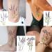 COKTAK 3D Watercolor Lavender Flower Temporary Tattoos - 12 Piece Set for Women | Body Art Arm Fake Flora Adults Tattoo Sticker - Waterproof Girls Tatoos - Buy Online on GoSupps.com