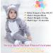Doladola Unisex Baby Onesie | Cat Cartoon Hooded Romper 12-18 Months - Gray - Buy Online on GoSupps.com