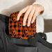 Halloween Pumpkin Plaid Sanitary Napkin Storage Bag | Portable Period Kit for Women & Teen Girls - Menstrual Cup & Tampon Pouch - Buy Online on GoSupps.com