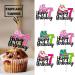 S-HuaP-07Ice Cream Fruit Dessert Cupcake Topper Colorful Glitter Happy Birthday Sensory Pop Game Theme Decor Supplies Baby Shower Boys Girls Birthday Party Decorations - Buy Online on GoSupps.com