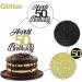 Sumerk 50th Birthday Cake Attachments | Gold & Black Party Decoration Accessories | Perfect for 50th Birthday Celebrations - Buy Online on GoSupps.com