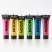 Moon Glow UV Glitter Face & Body Gel Set - 0.42oz x 6 - Blacklight Face Paint - Buy Online on GoSupps.com