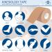 Kinesiology Tape Set of 2 - Beige & Pink | Waterproof Skin-Friendly Elastic Physio Tape for Sports & Everyday Use - Axion - Buy Online on GoSupps.com
