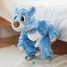 COOKY.D Baby Hooded Rompers | Winter Flannel Jumpsuit Pajamas 3-6 Months Blue - Buy Online on GoSupps.com