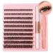 Lash Extension Kit 40D Wispy Eyelash Extension Kit 200pcs Individual Lashes 9-16MM Fluffy Lashes Clusters Kit with Lash Bond And Seal And Eyelashes Tweezers DIY at Home by Kmilro