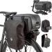 HuiJuKeJi Bike Trunk Bag Bicycle 23.5L Storage Pannier Saddle Bag Multifuction Rear Bike Cargo Rack Bags with Reflective Strips Waterproof Travel Accessories Expandable Luggage Trunk Bag For Cycling