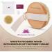 Natural Bristle Dry Skin Body Brush with Adjustable Strap and Massage Nodes - Exfoliates, Removes Cellulite, and Improves Lymphatic Functions - Buy Online on GoSupps.com