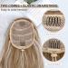YEESHEDO Long Wavy Ponytail Hair Extension- 26 Inches Light Brown with White Highlights | Clip in Drawstring Curly Synthetic Hairpiece for Women - Buy Online on GoSupps.com