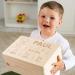 Personalized Laublust Teddy Bear Souvenir Box - Ideal Birth Gift | Eco-Friendly FSC Wooden Box 30x20x14cm - Buy Online on GoSupps.com