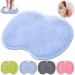 Mecctuck foot Massage device back scrubber for shower non -slip silicone massage pad massage device for feet back scratch footwashing mat for shower back brush with suction cup for soothing blue
