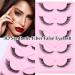 Buy Slender Faux Mink False Eyelashes - 5 Pairs 3D Charming Fluffy Cat Eye Lashes Easy to Apply Natural Look - Buy Online on GoSupps.com